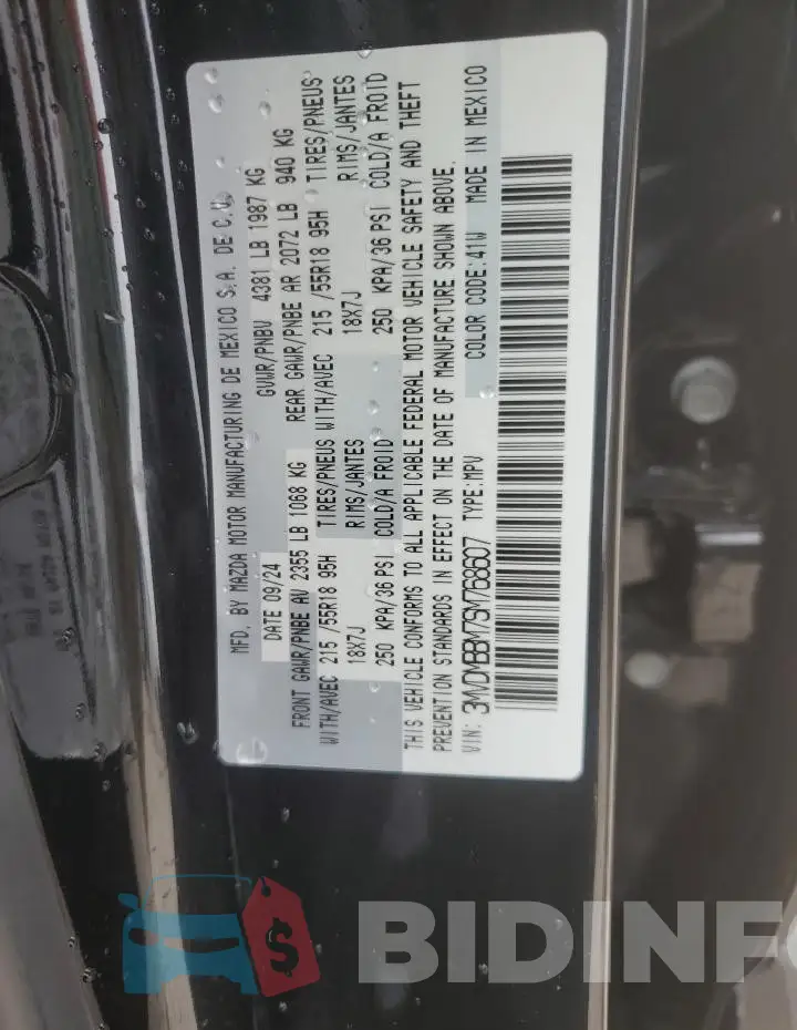 3MVDMBBM7SM768607 Photo# 13