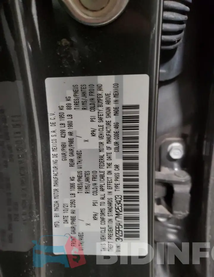 3MZBPBAY7MM253403 Photo# 13