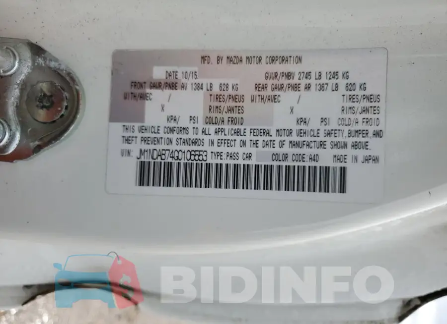 JM1NDAB74G0106553 Photo# 12