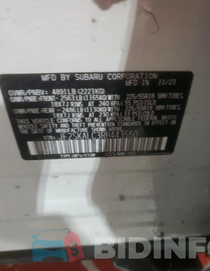 JF2SKALC3RH443550 Photo# 13