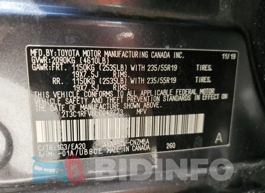 2T3C1RFV6LC042773 Photo# 14
