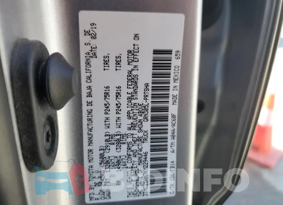3TMCZ5AN7KM229446 Photo# 12
