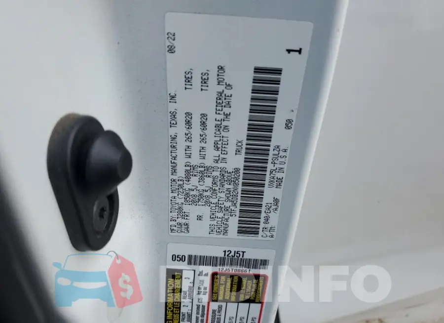 5TFJA5DB2NX050200 Photo# 12