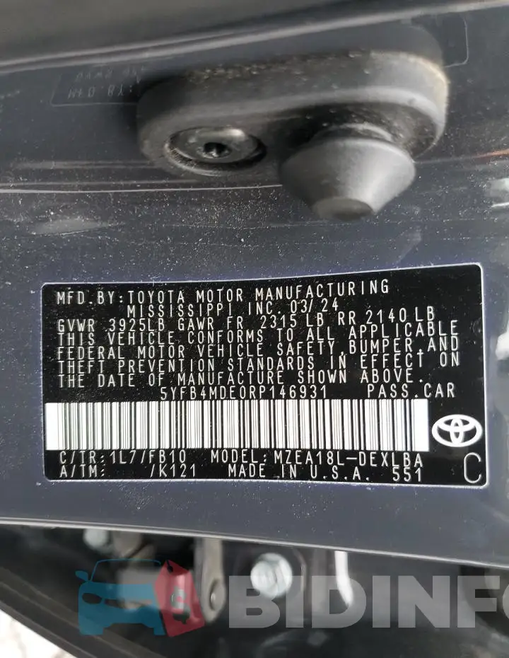 5YFB4MDE0RP146931 Photo# 12