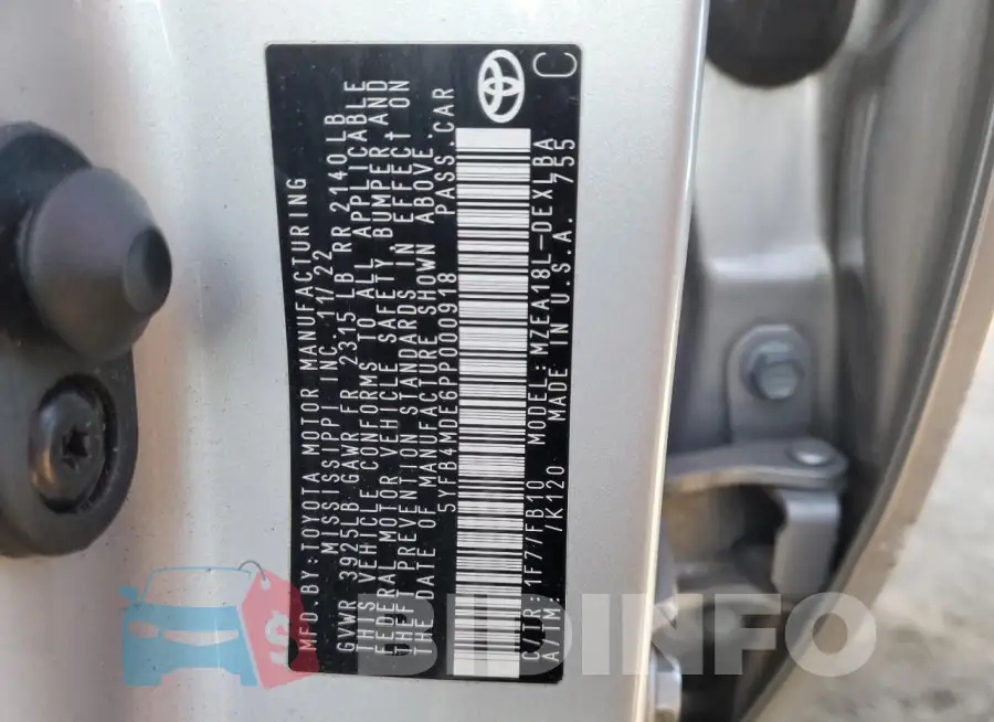 5YFB4MDE6PP000918 Photo# 12
