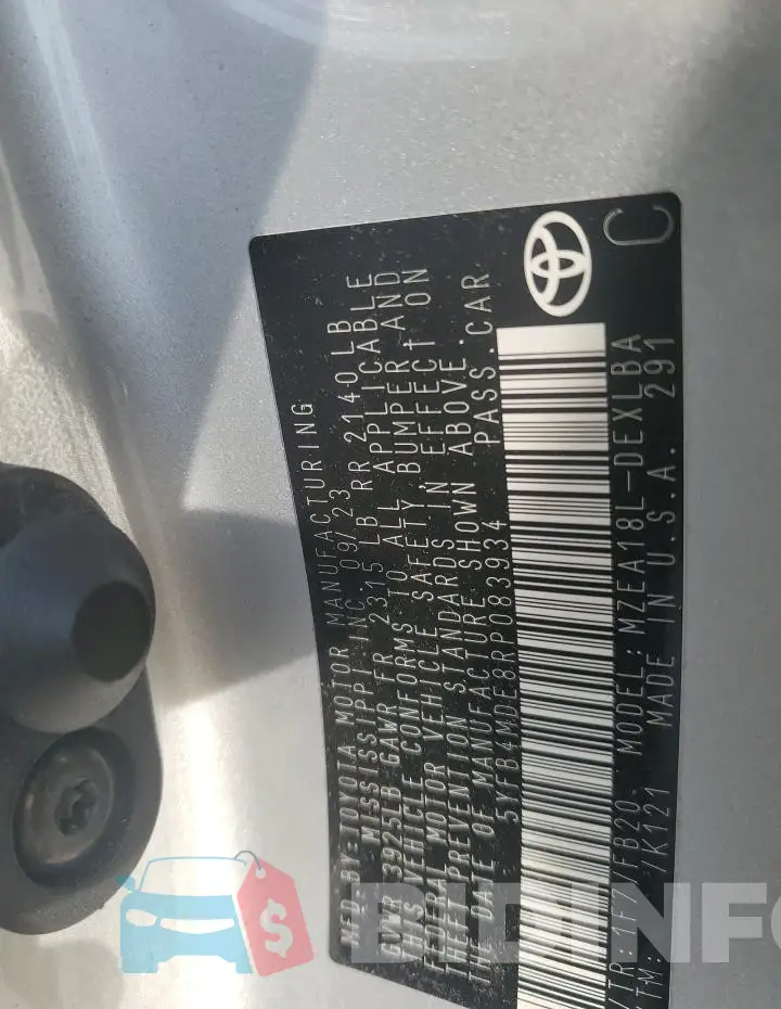 5YFB4MDE8RP083934 Photo# 12