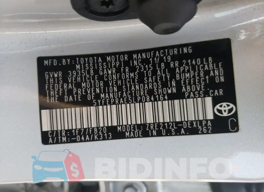 5YFEPRAE5LP084164 Photo# 10