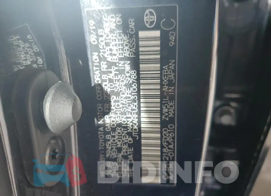 JTDKARFU5L3106788 Photo# 13