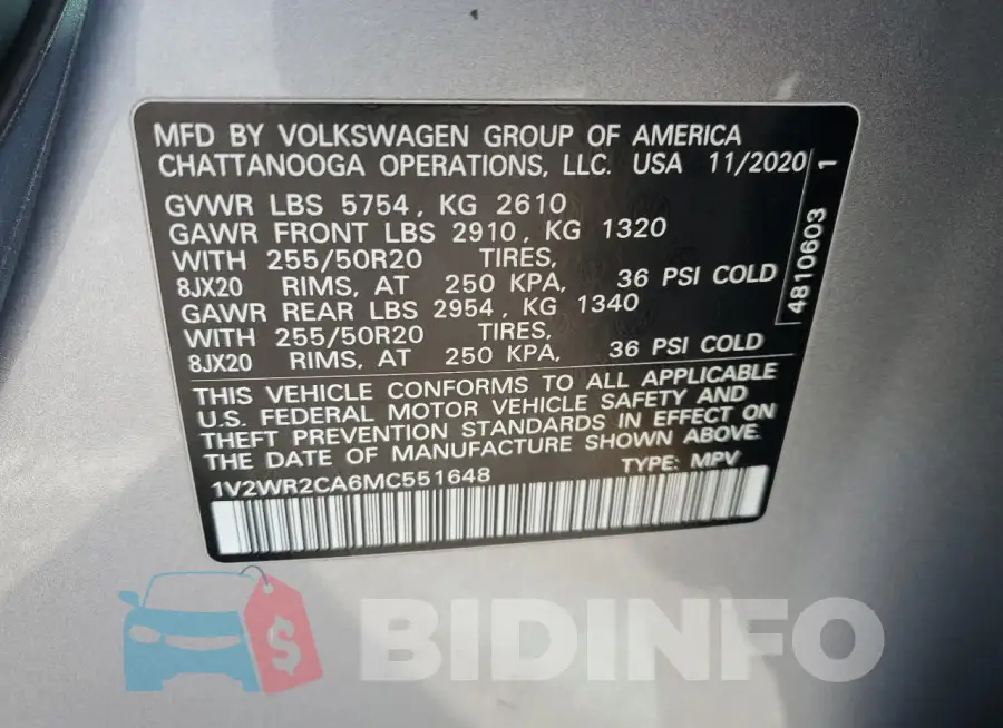 1V2WR2CA6MC551648 Photo# 13