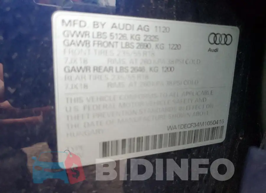 WA1DECF34M1050416 Photo# 13