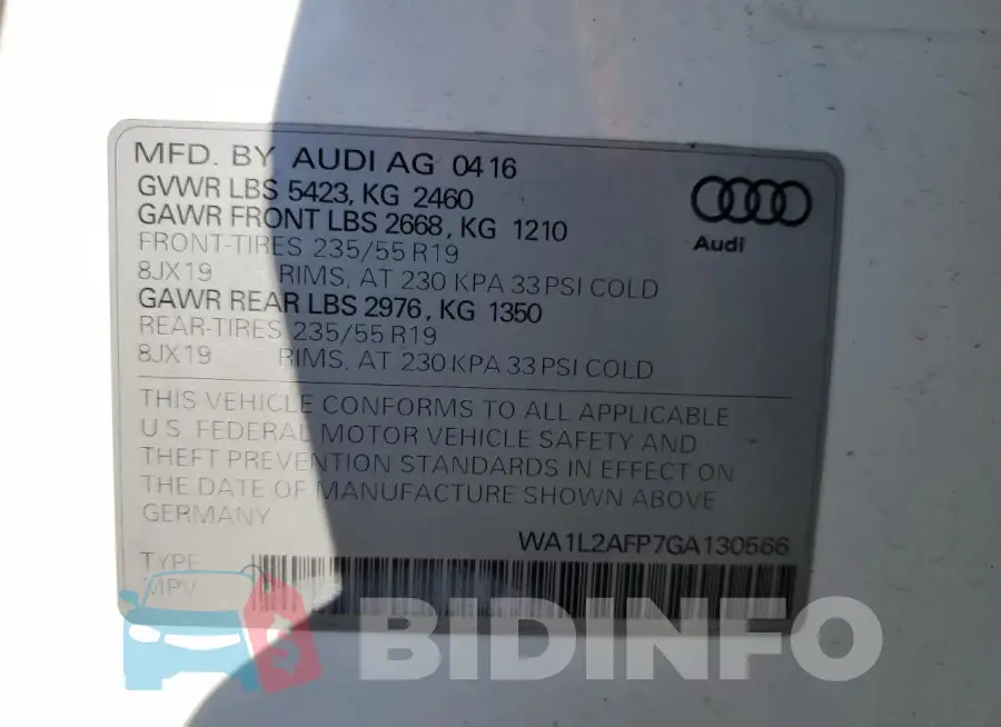 WA1L2AFP7GA130566 Photo# 13