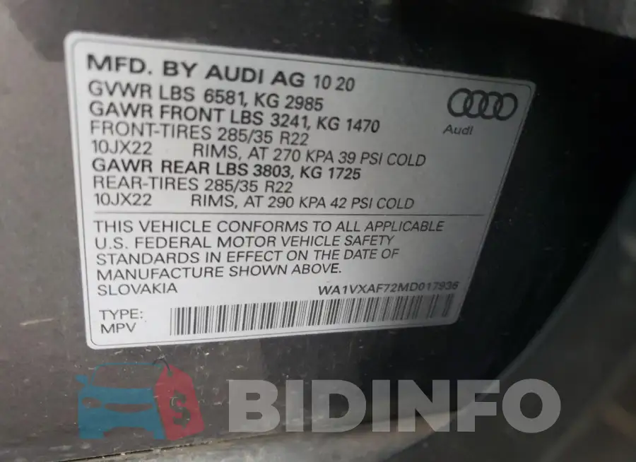 WA1VXAF72MD017936 Photo# 12