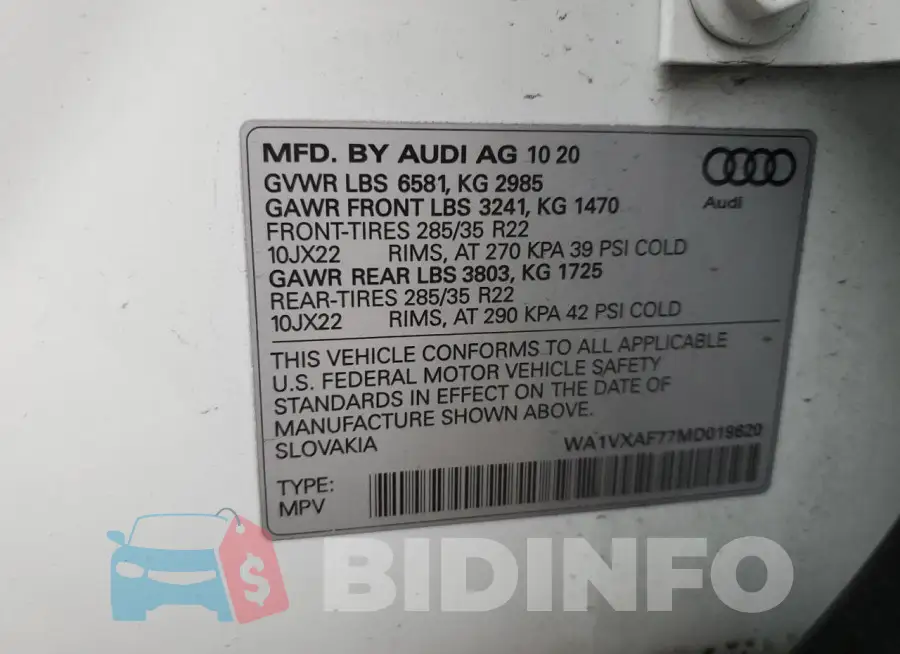 WA1VXAF77MD019620 Photo# 13