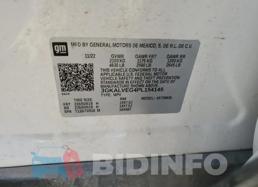 3GKALVEG4PL154145 Photo# 13