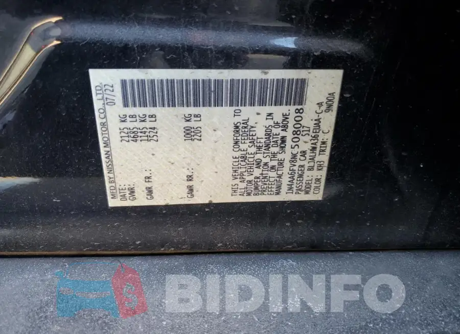 1N4AA6FV8NC508008 Photo# 12