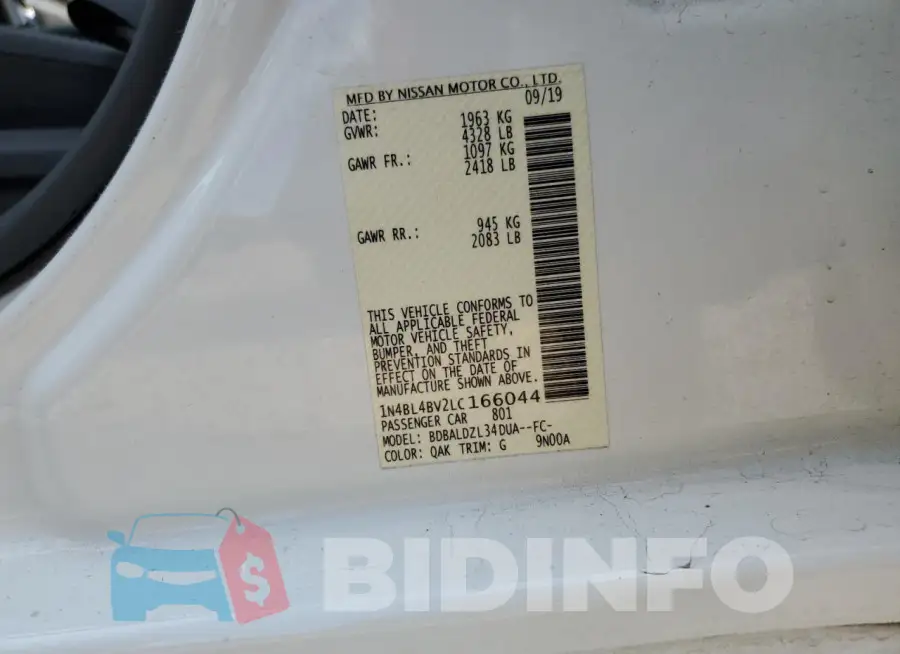 1N4BL4BV2LC166044 Photo# 12