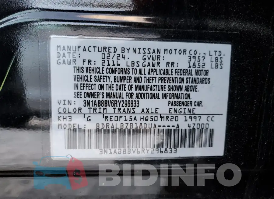 3N1AB8BV6RY296833 Photo# 12