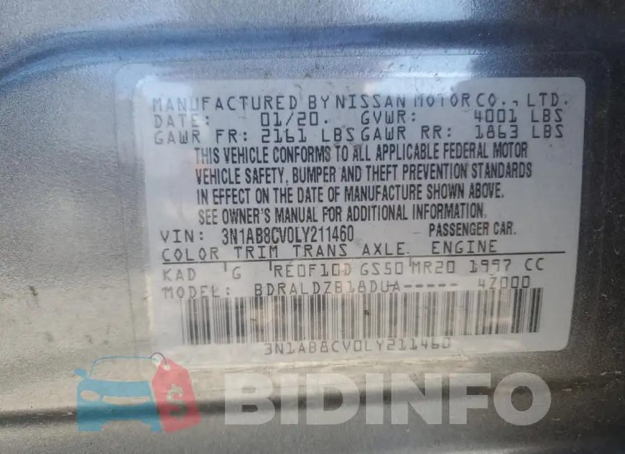 3N1AB8CV0LY211460 Photo# 13