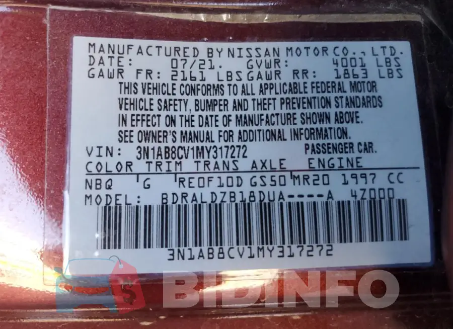 3N1AB8CV1MY317272 Photo# 12