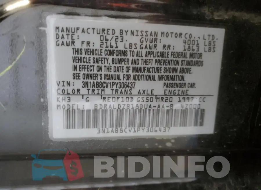 3N1AB8CV1PY306437 Photo# 12