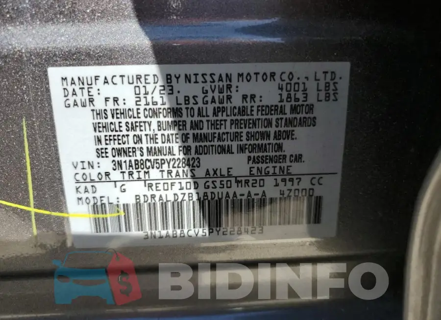 3N1AB8CV5PY228423 Photo# 12