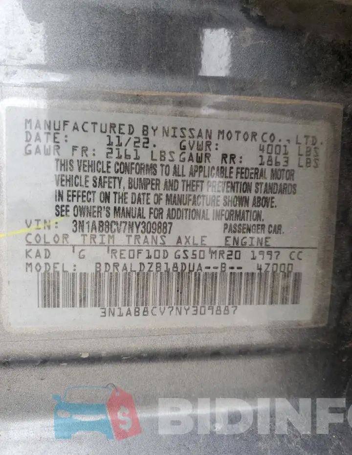 3N1AB8CV7NY309887 Photo# 12