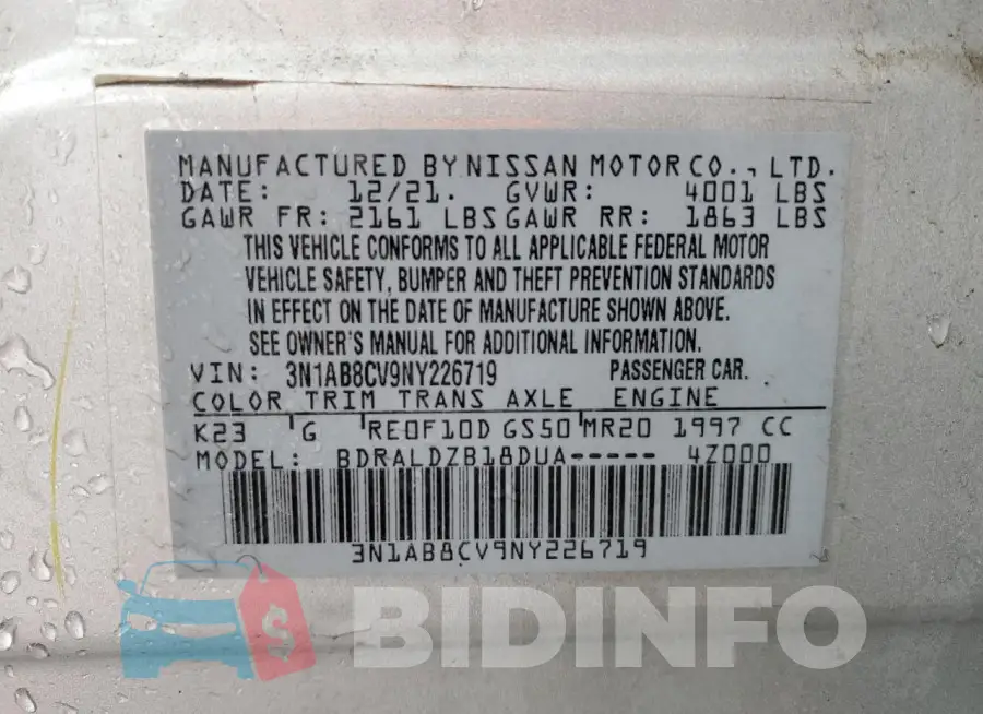 3N1AB8CV9NY226719 Photo# 12