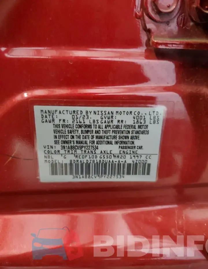 3N1AB8CV9PY227534 Photo# 12