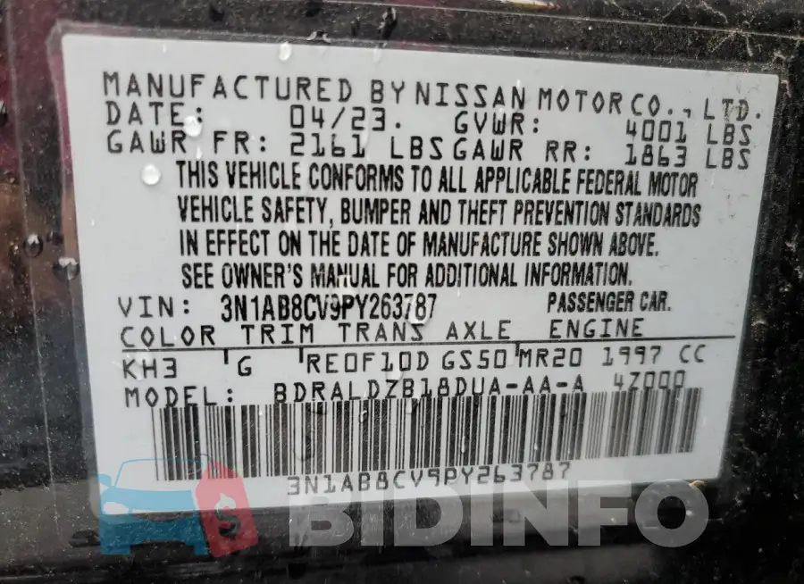 3N1AB8CV9PY263787 Photo# 13