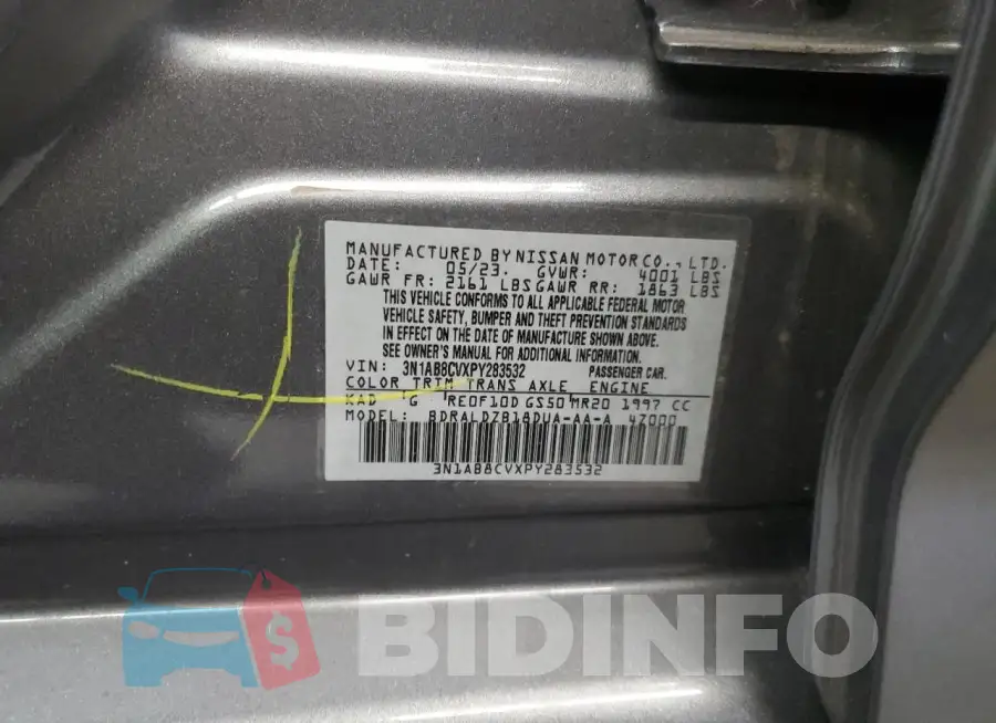 3N1AB8CVXPY283532 Photo# 12