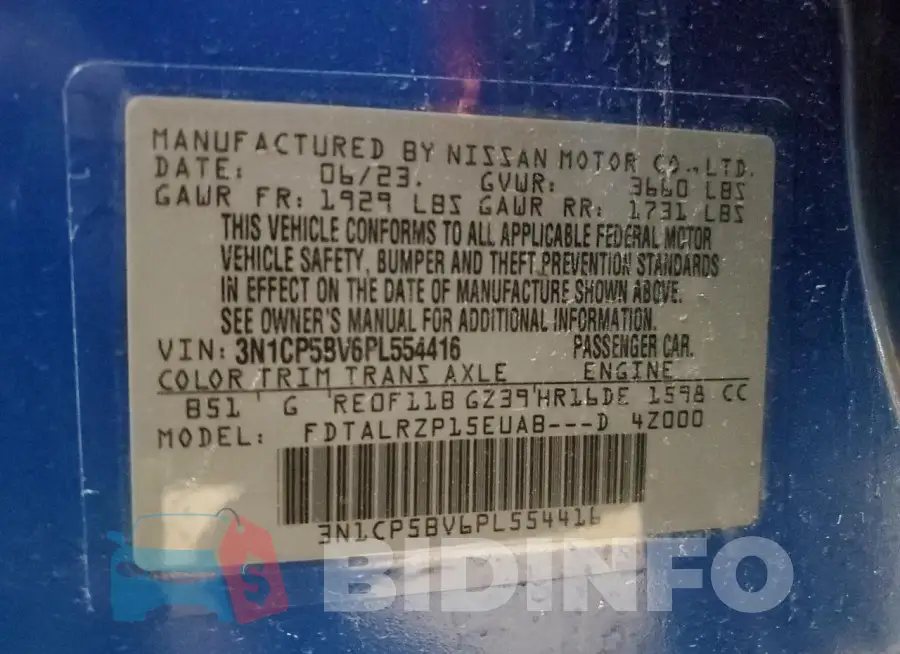 3N1CP5BV6PL554416 Photo# 14