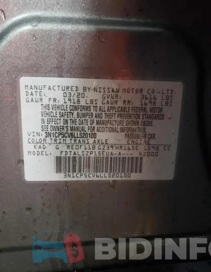 3N1CP5CV6LL520100 Photo# 12