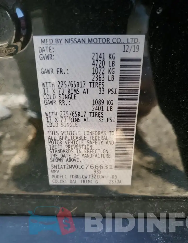 5N1AT2MV0LC766631 Photo# 13