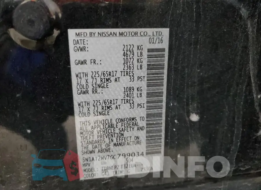 5N1AT2MV7GC799034 Photo# 13
