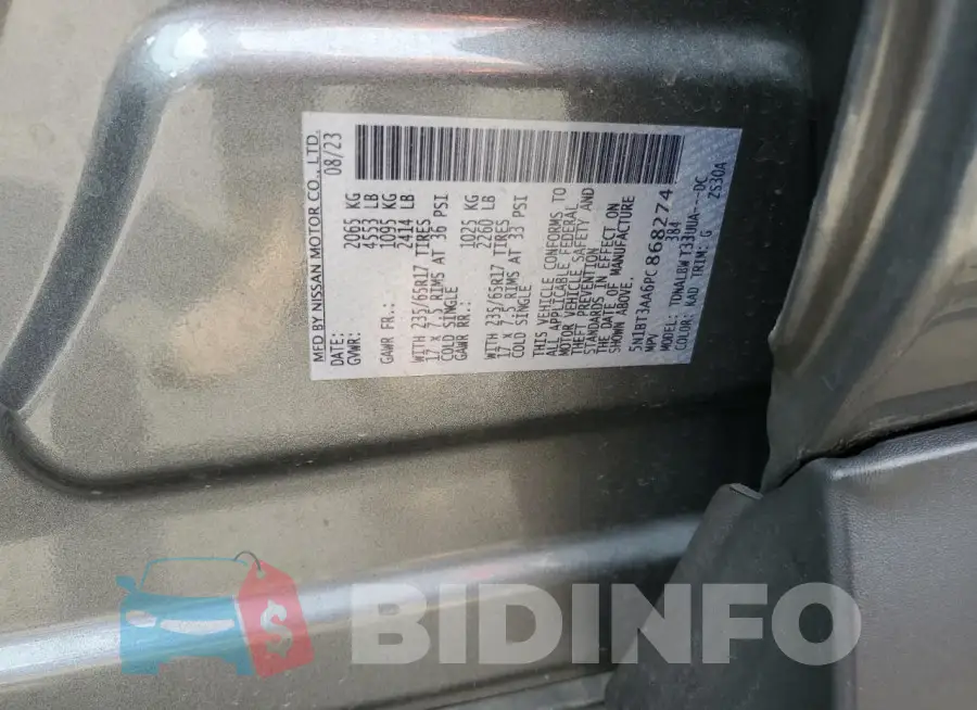 5N1BT3AA6PC868274 Photo# 13
