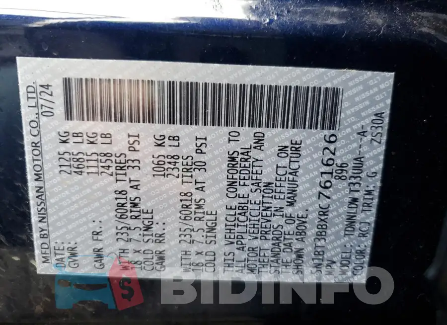 5N1BT3BBXRC761626 Photo# 14
