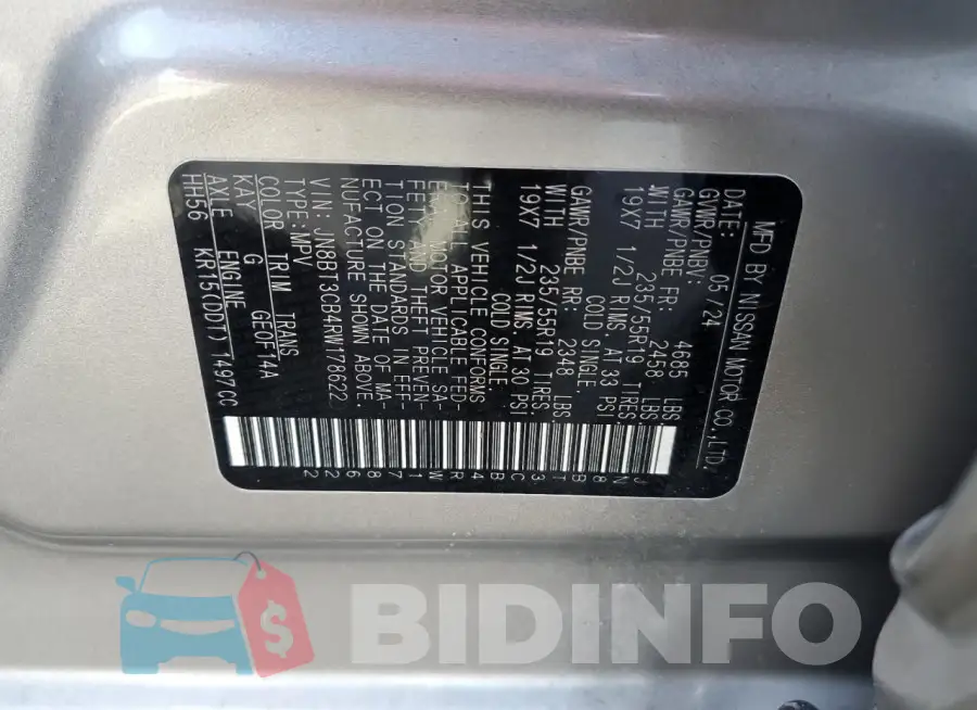 JN8BT3CB4RW178622 Photo# 13