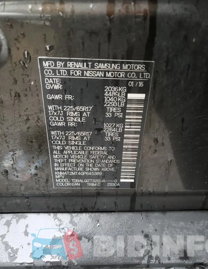 KNMAT2MT4GP645389 Photo# 12