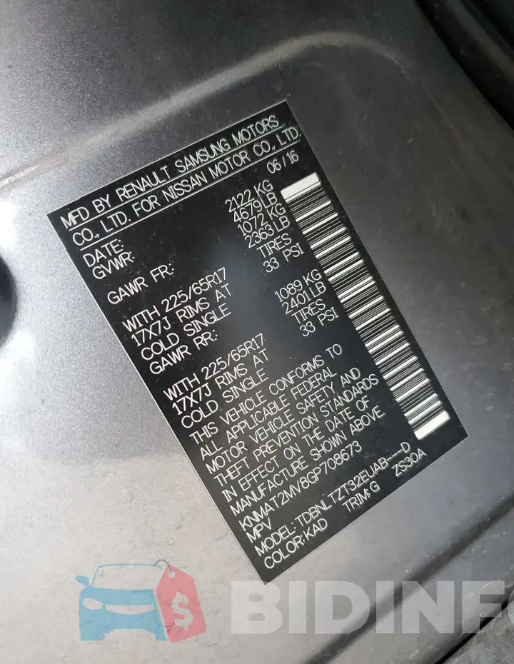 KNMAT2MV8GP708673 Photo# 12