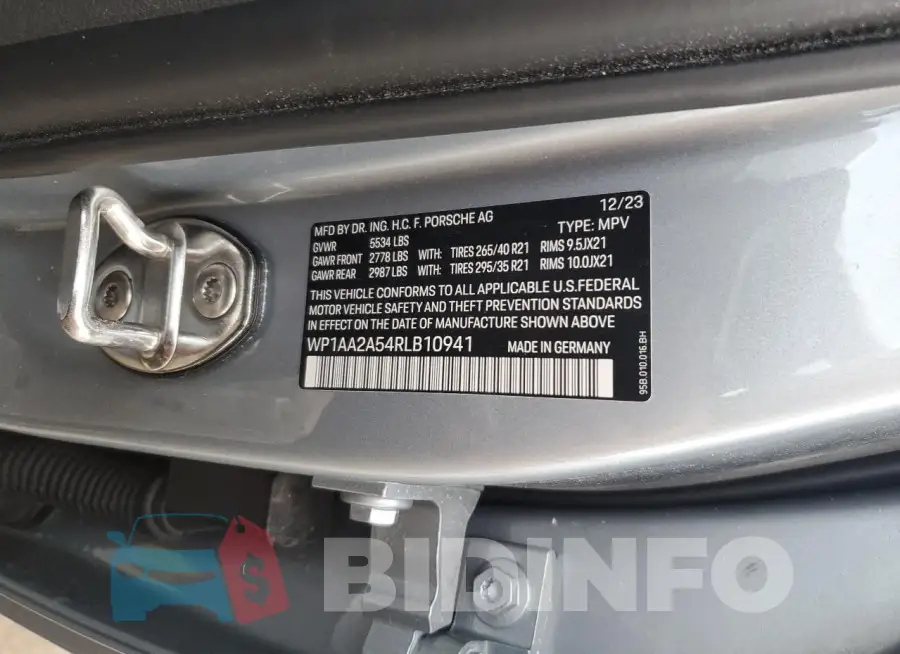 WP1AA2A54RLB10941 Photo# 13