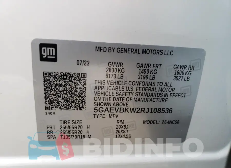 5GAEVBKW2RJ108536 Photo# 13