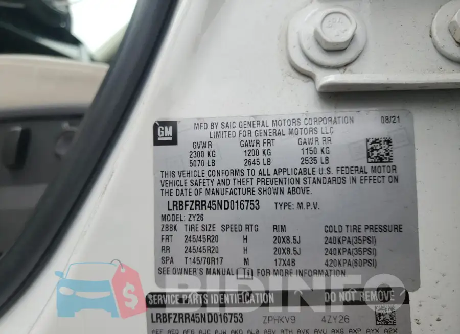 LRBFZSR48ND015376 Photo# 13