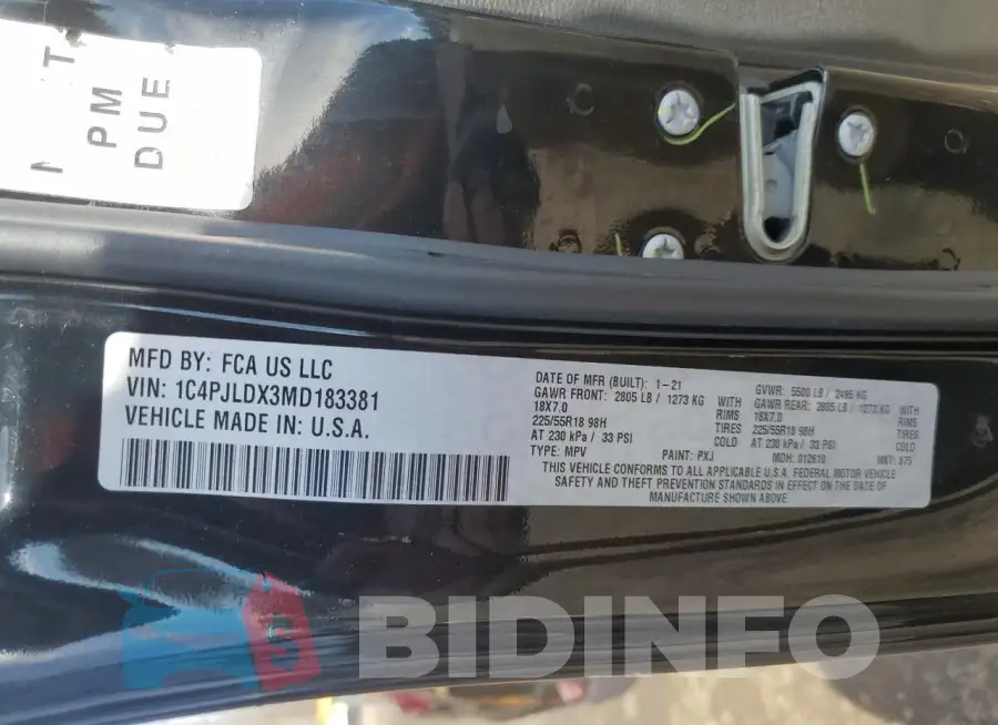 1C4PJLDX3MD183381 Photo# 13