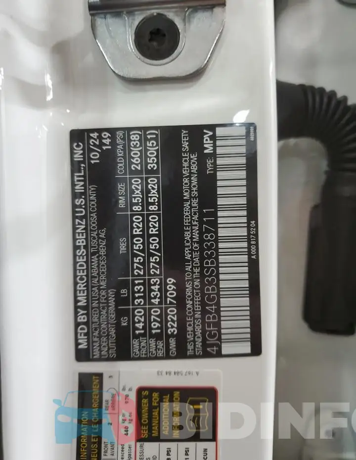 4JGFB4GB3SB338711 Photo# 14