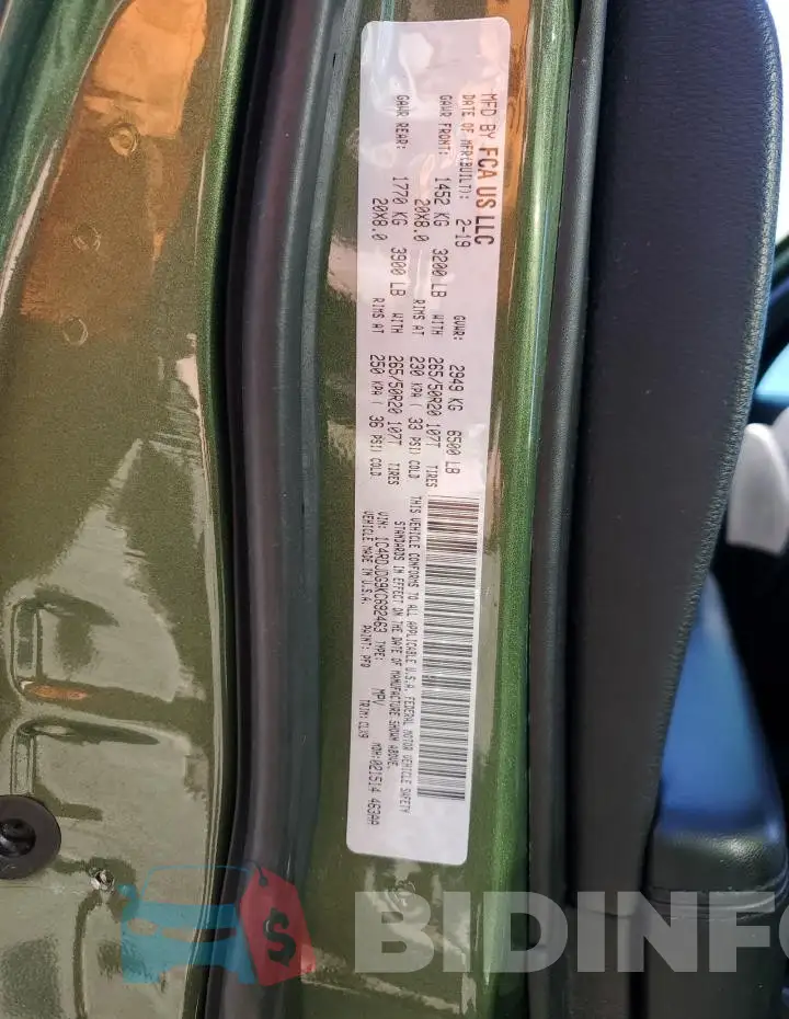 1C4RDJDG9KC692463 Photo# 14