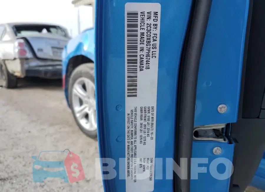 2C3CDXBG7PH674418 Photo# 12
