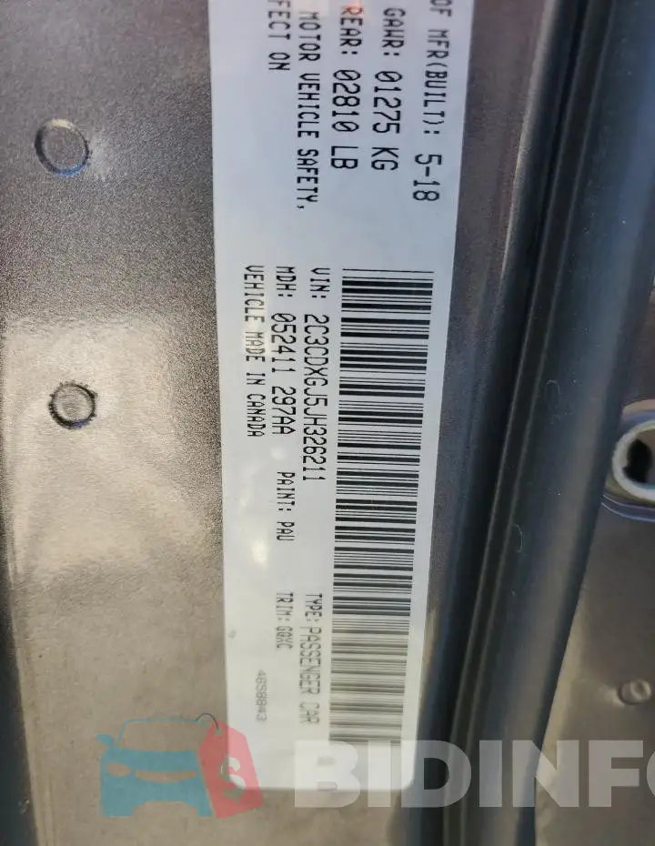 2C3CDXGJ5JH326211 Photo# 13