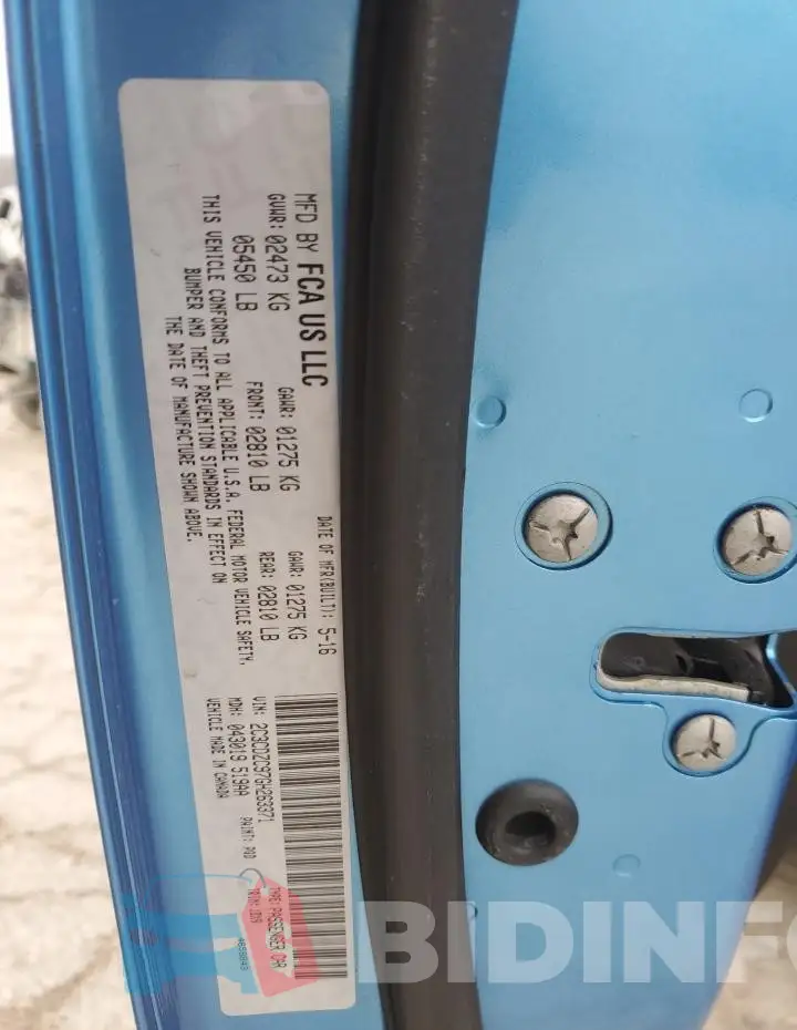 2C3CDZC97GH263371 Photo# 12