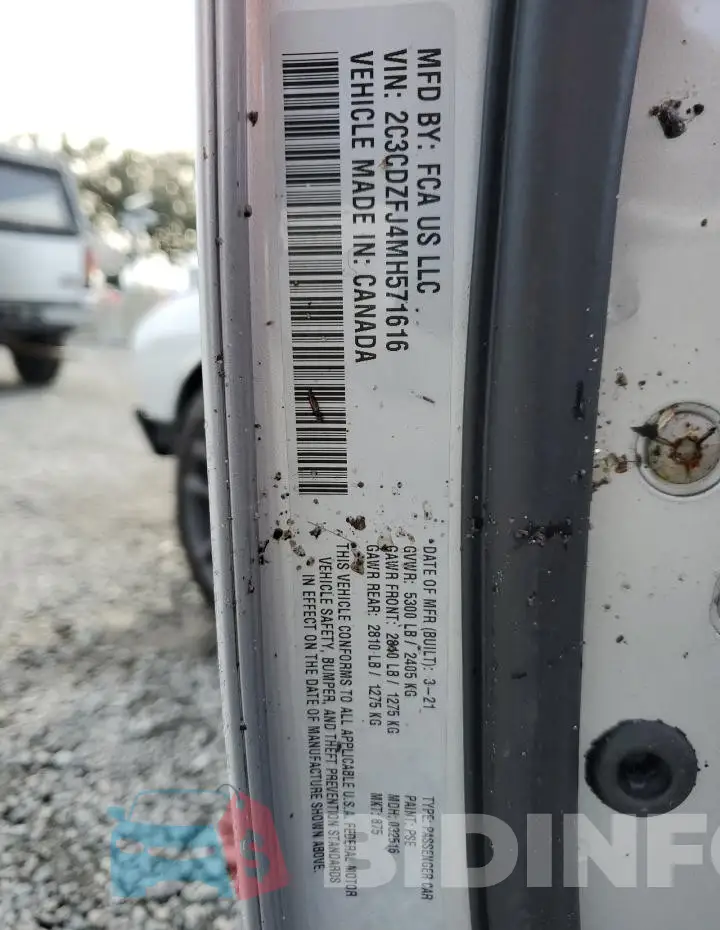 2C3CDZFJ4MH571616 Photo# 13