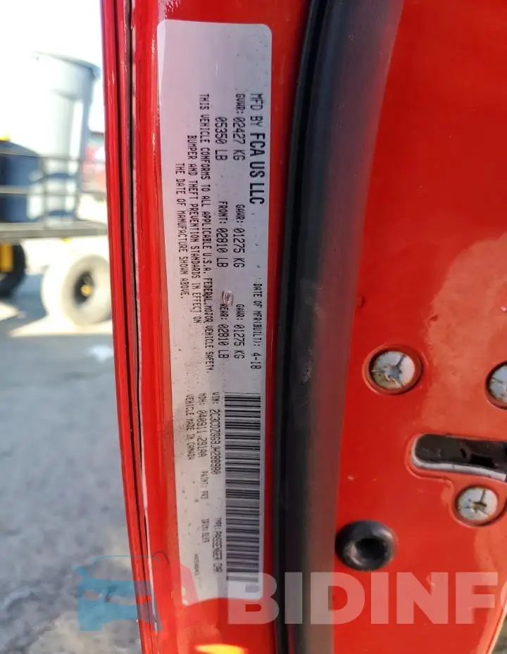 2C3CDZGG3JH288980 Photo# 13